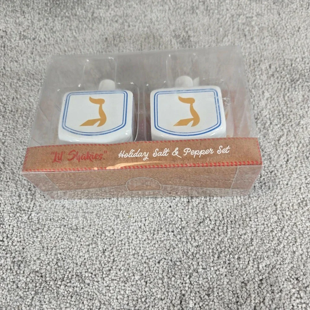 Godinger‎ Gatherings Lil Shakies Holiday Salt Pepper Shaker Set Hanukkah